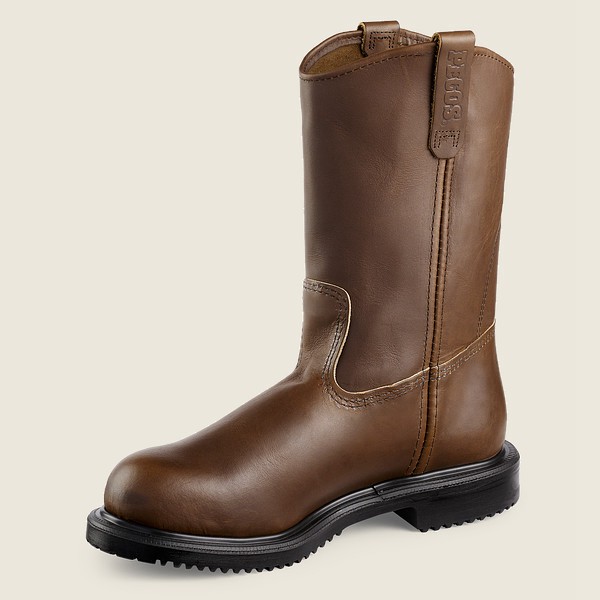 Red Wing Safety Bot Erkek - Supersole® - 11-Inch Toe Pull-On - Kahverengi - 54QFVAIUW